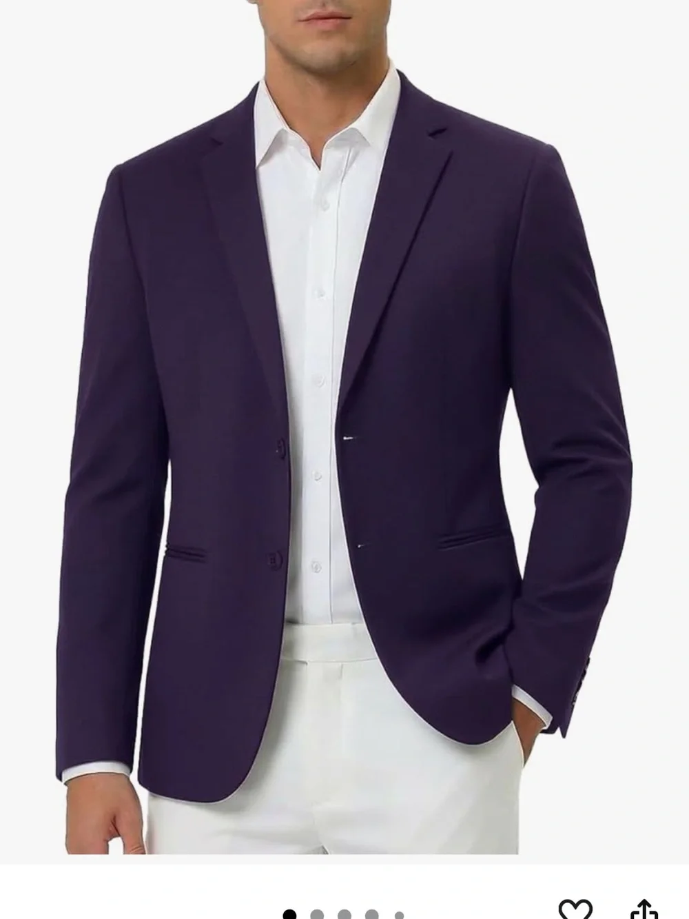 New Men's Purple Blazer – Tailored Modern Fit medium /38R Clemson
